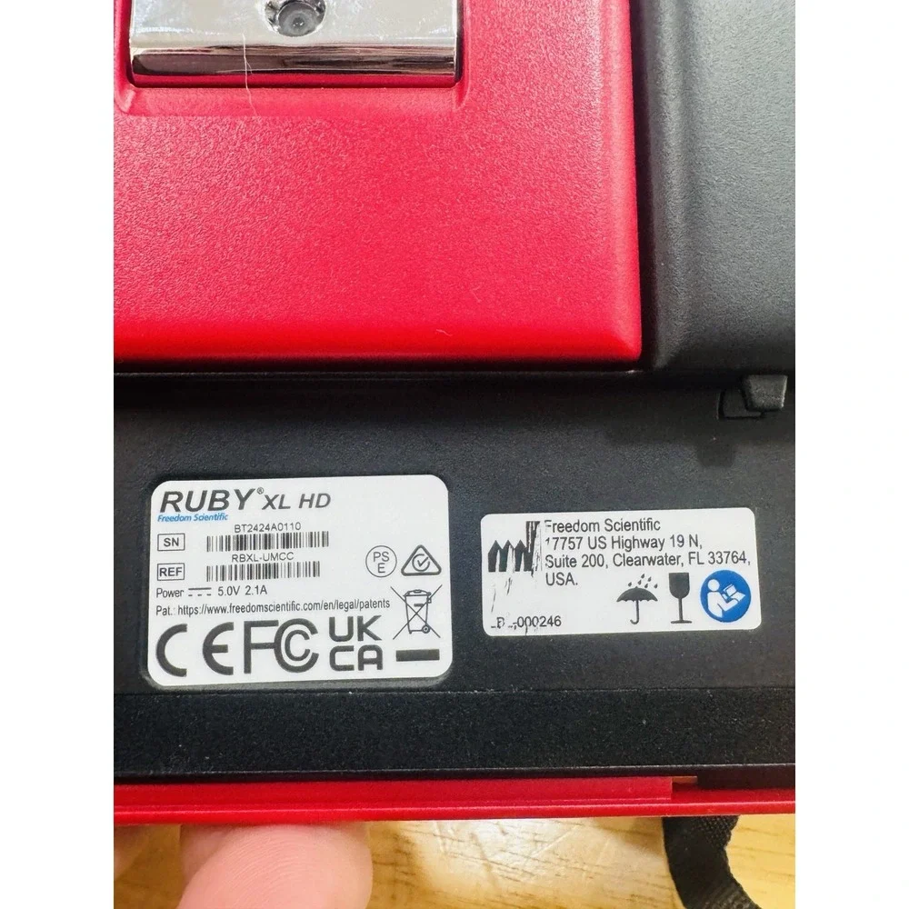 Freedom Scientific RUBY XL HD Video Magnifier RBXL-UMCC Case Charger
